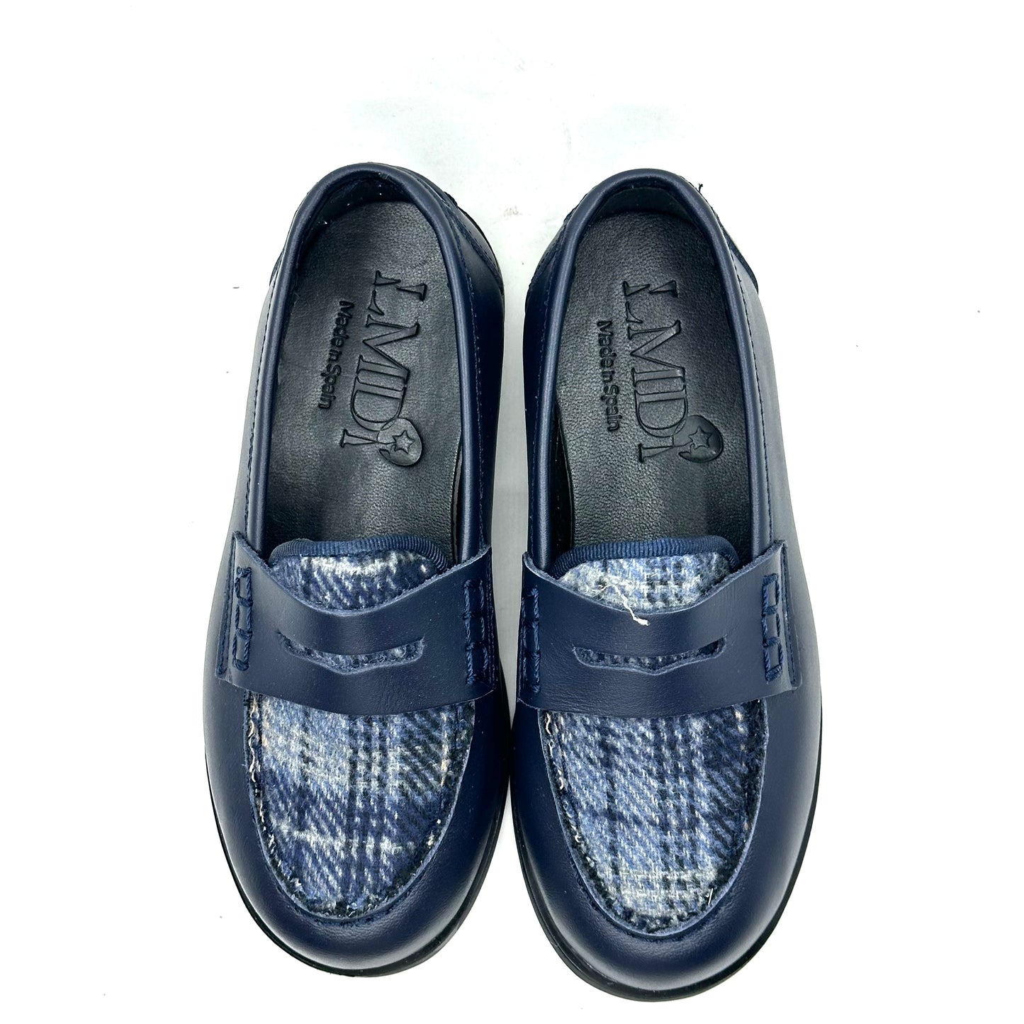 LMDI Navy Plaid Chunky Loafer