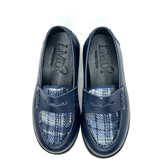 LMDI Navy Plaid Chunky Loafer