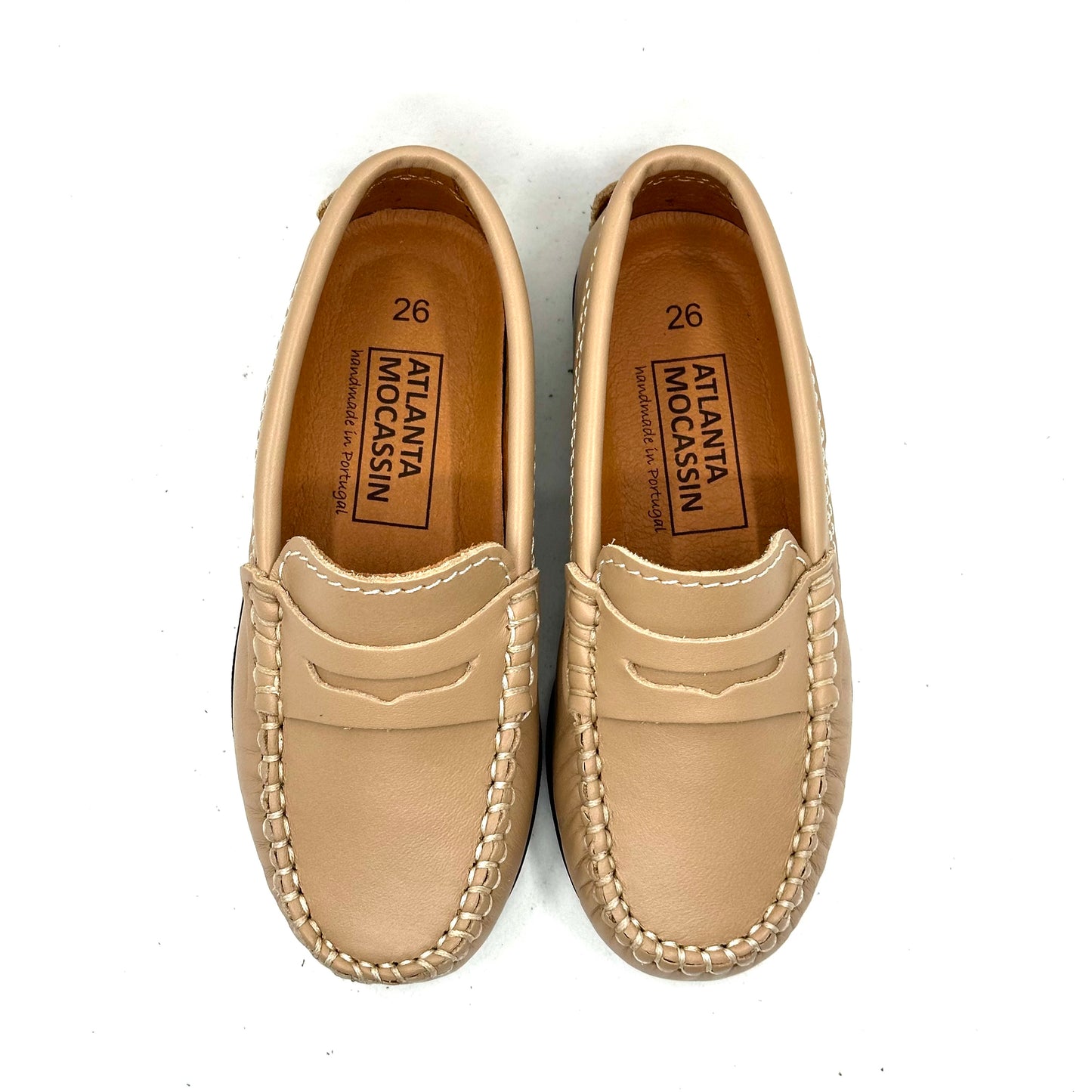 Atlanta Mocassin Beige Smooth Loafer