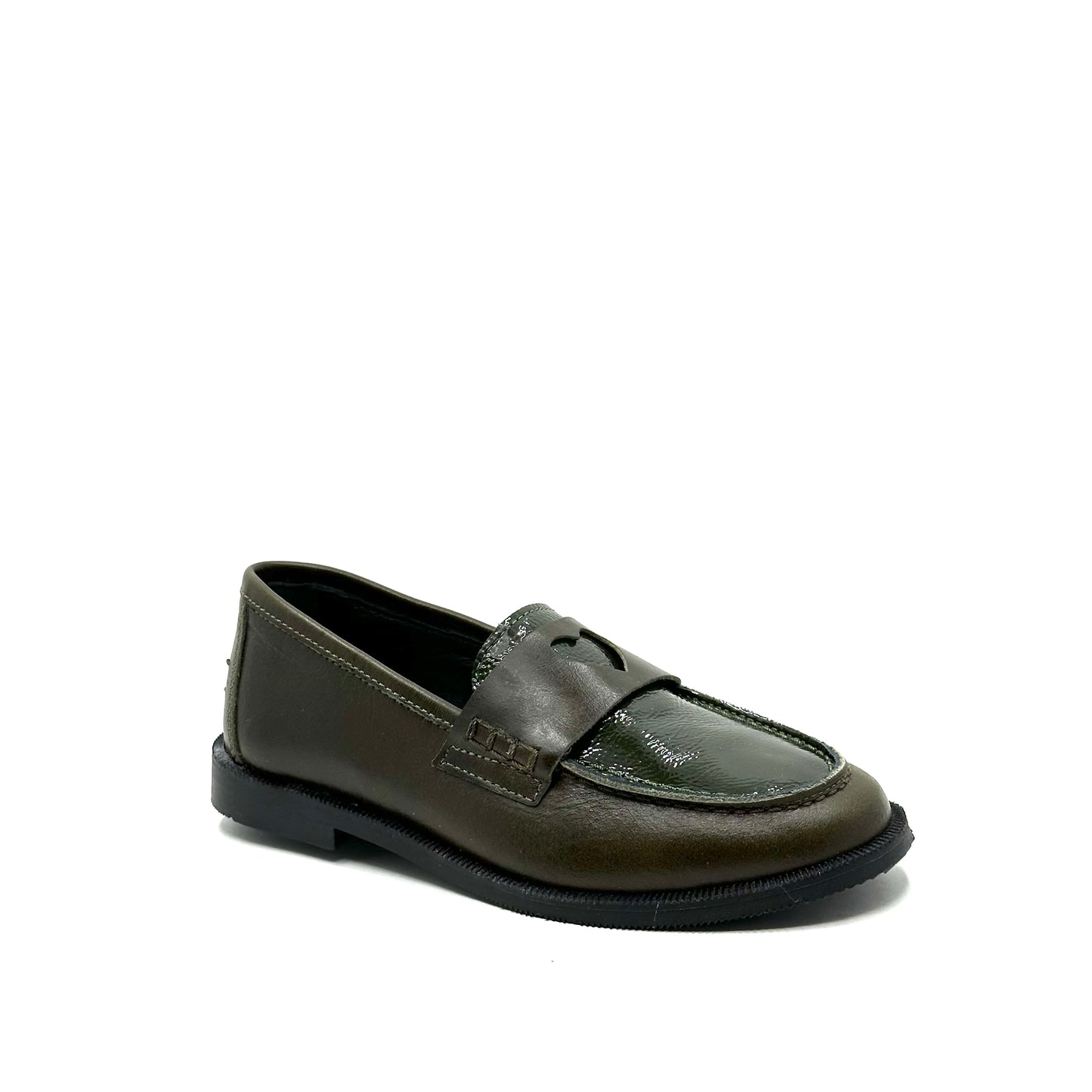 LMDI Patent Green Heart Chunky Loafer