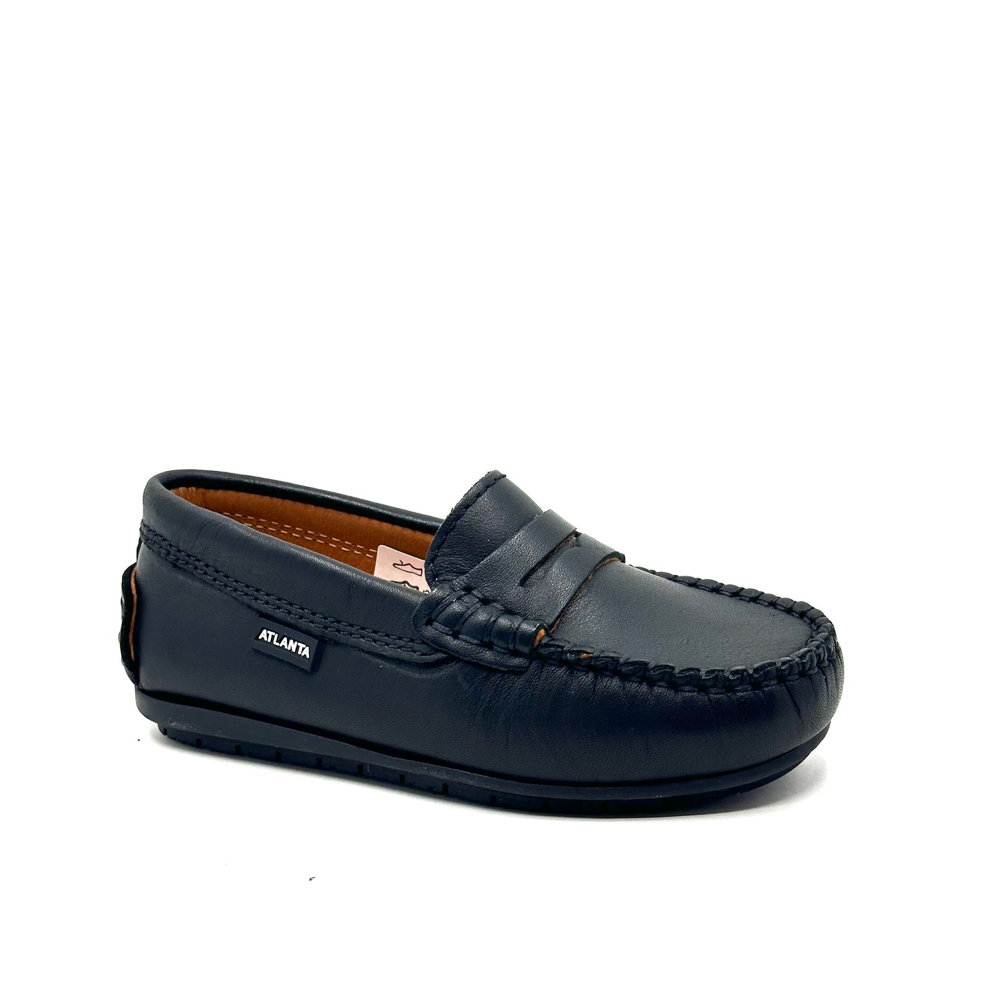 Atlanta Mocassin Classic Penny Black Smooth Loafer