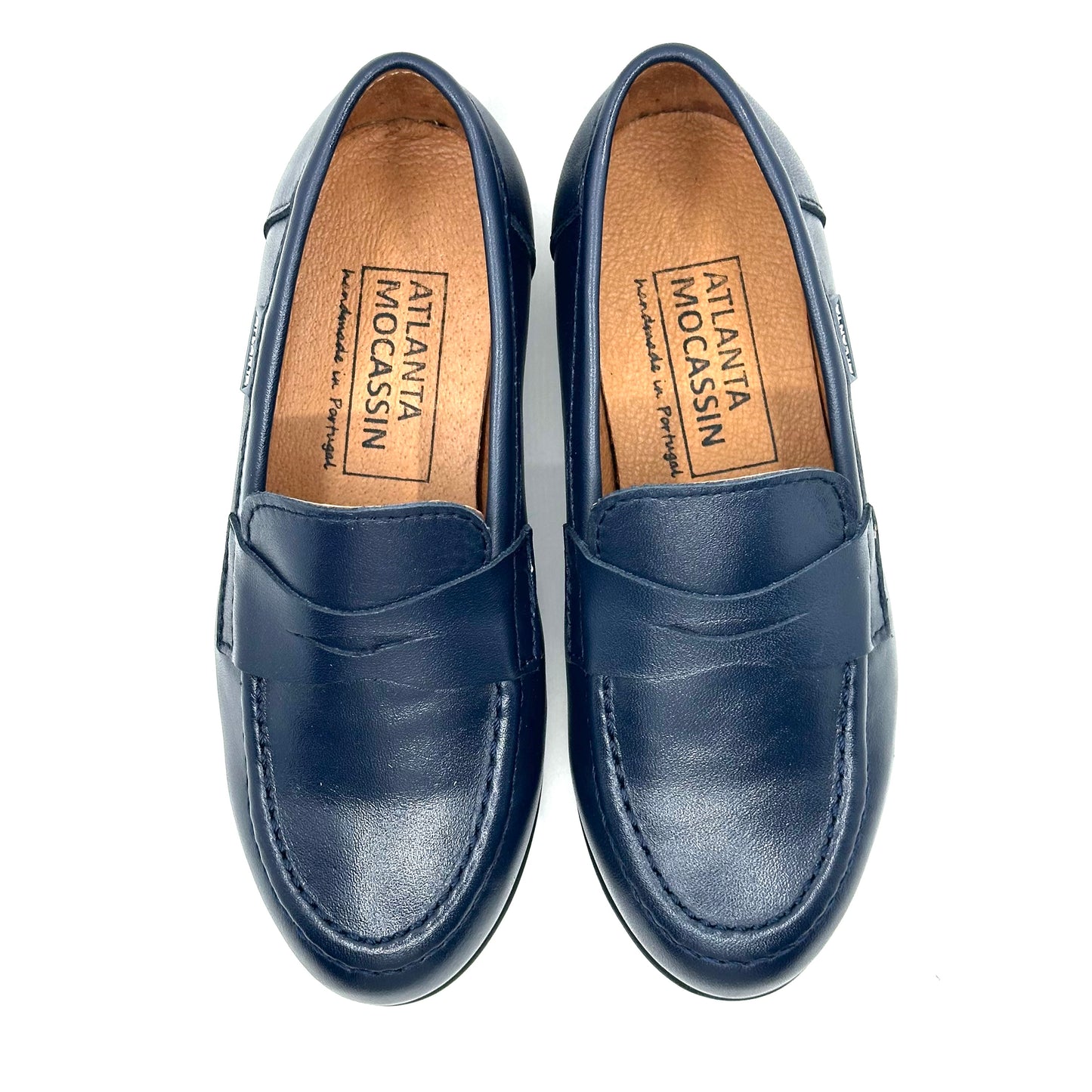 Atlanta Mocassin Navy Leather Teresa Loafer