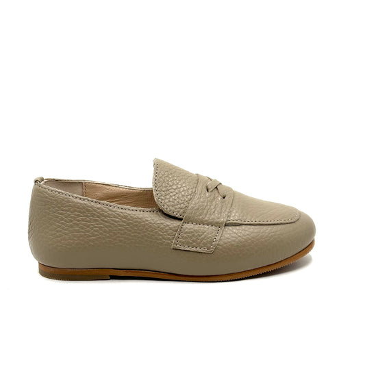 Blublonc Taupe Little Grainy Slip-On Loafer