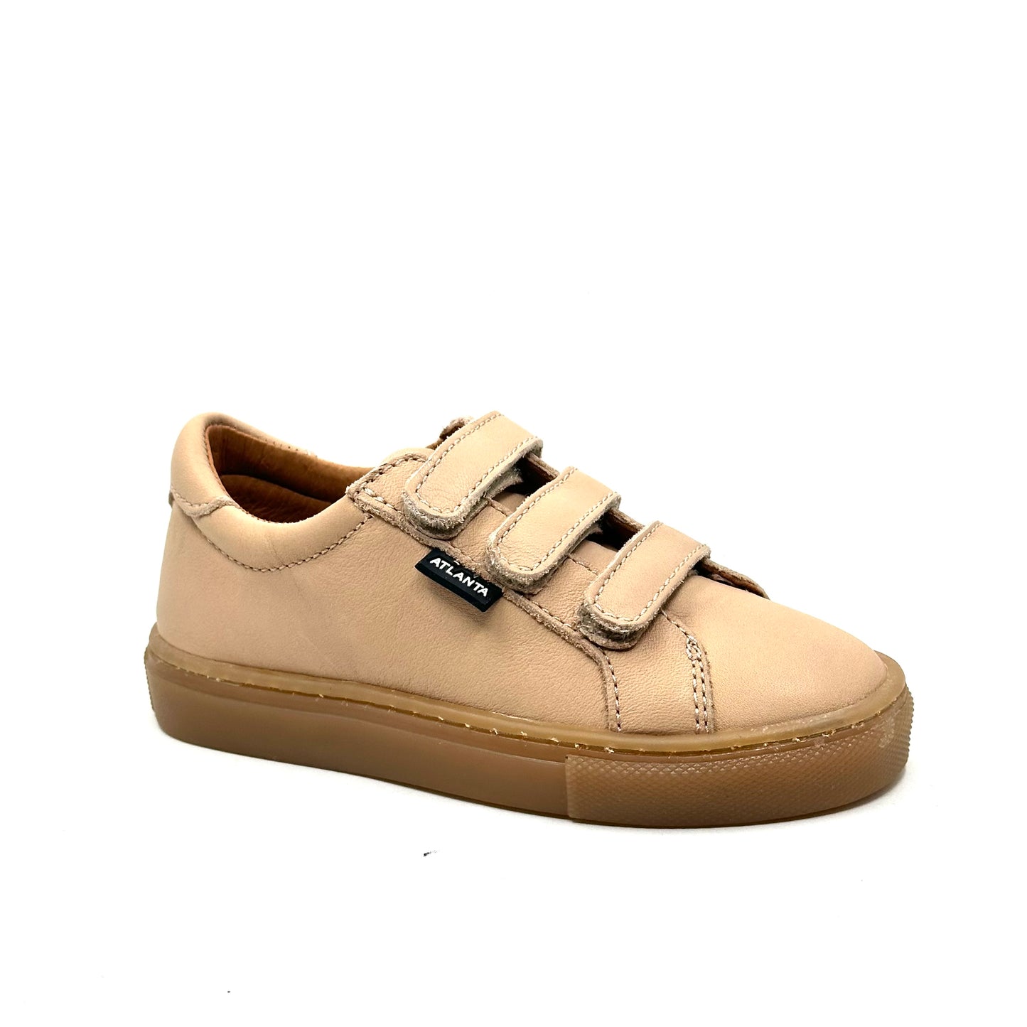 Atlanta Mocassin Beige Triple Velcro Sneaker
