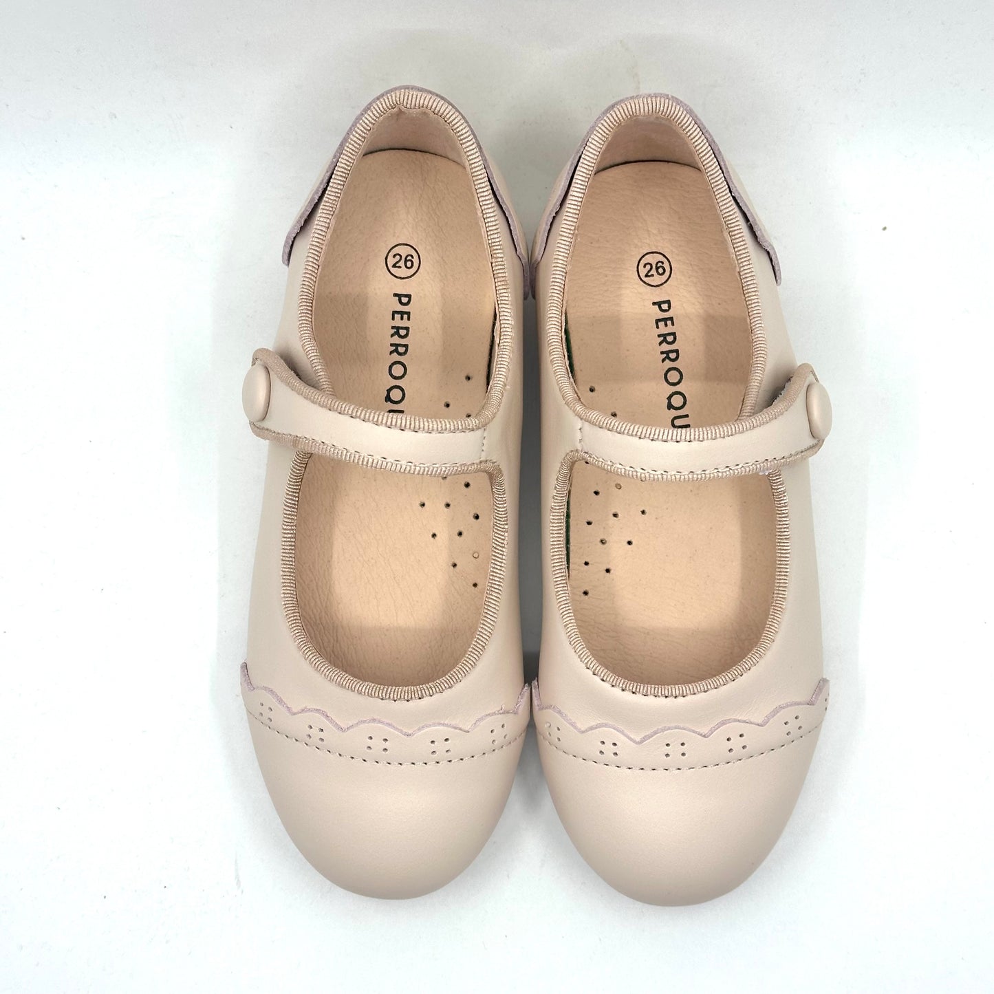 Perroquet Scalloped Pink Mary Jane