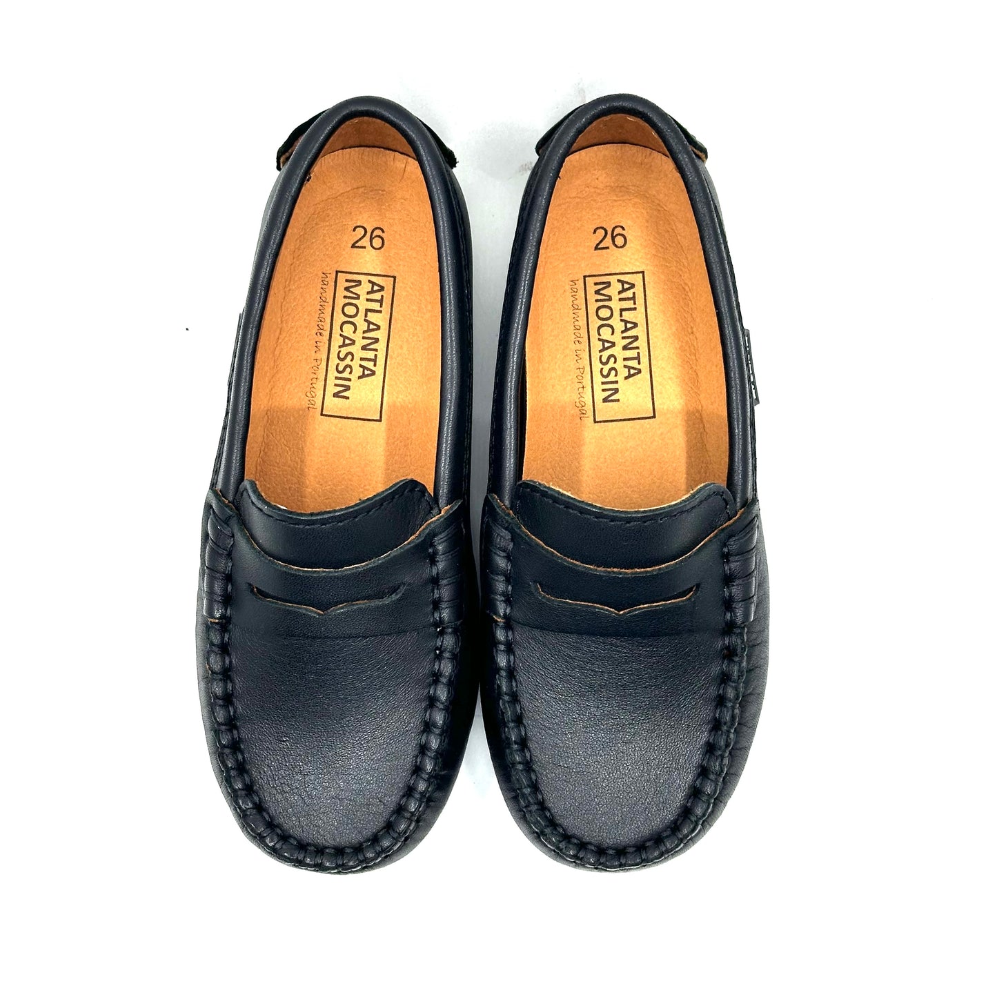 Atlanta Mocassin Classic Penny Black Smooth Loafer