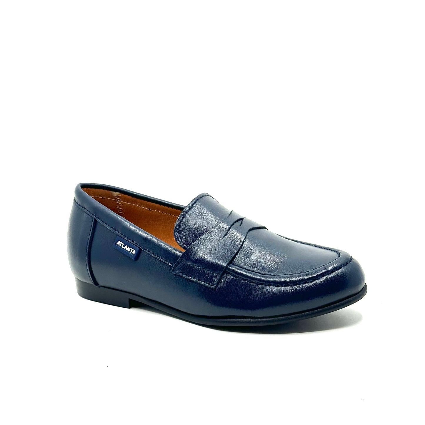 Atlanta Mocassin Navy Leather Teresa Loafer