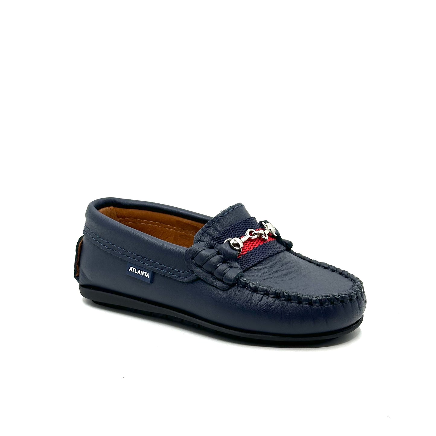 Atlanta Mocassin Navy Buckle Penny Loafer