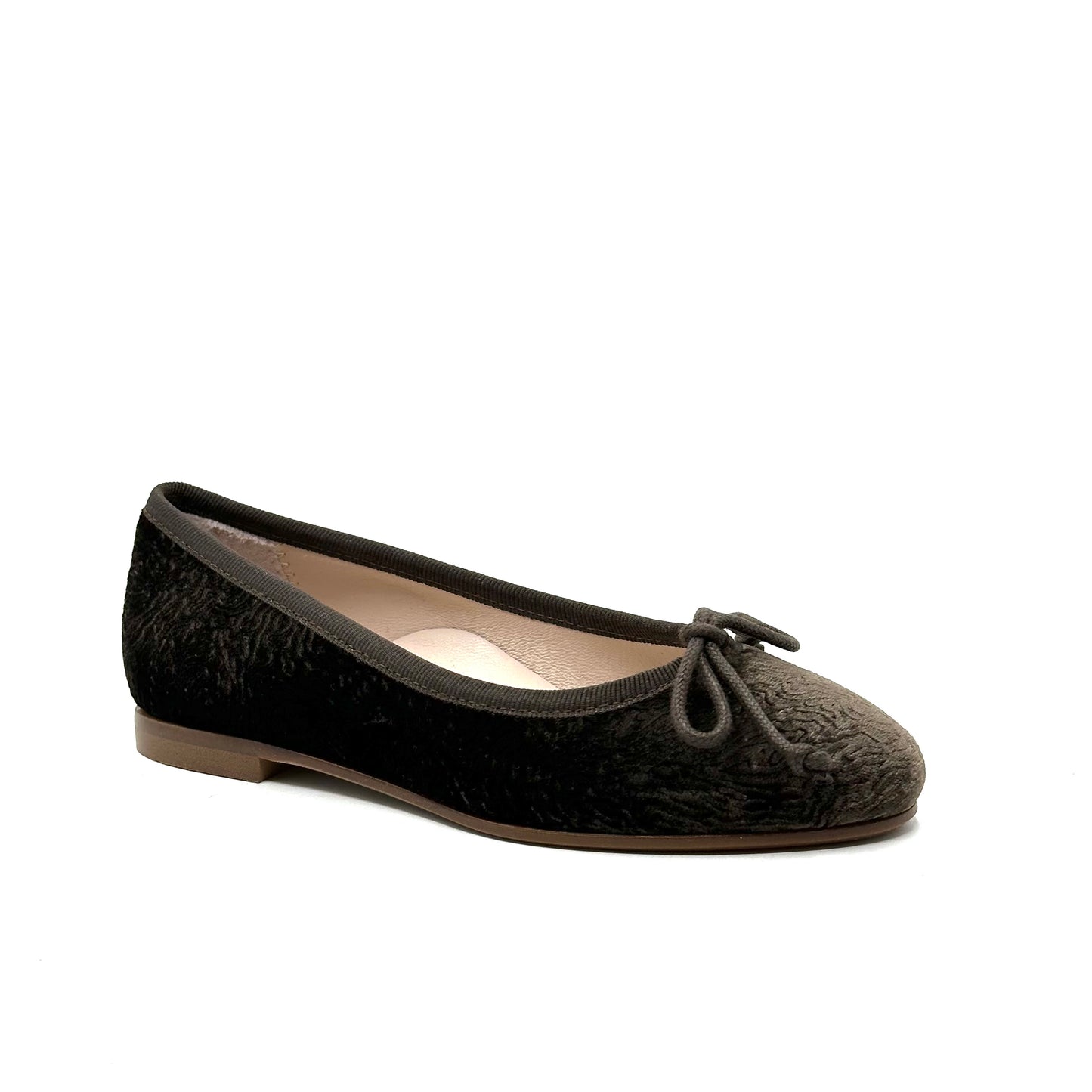 Beberlis Velvet Taupe Ballet Flat