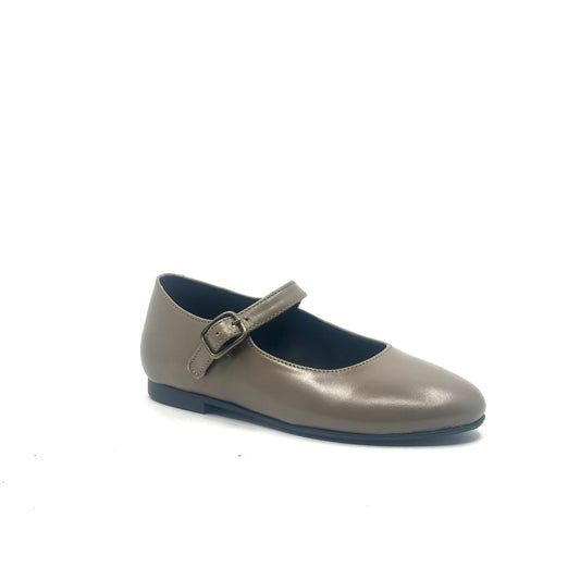 Blublonc Dusty Taupe Leather Mary Jane