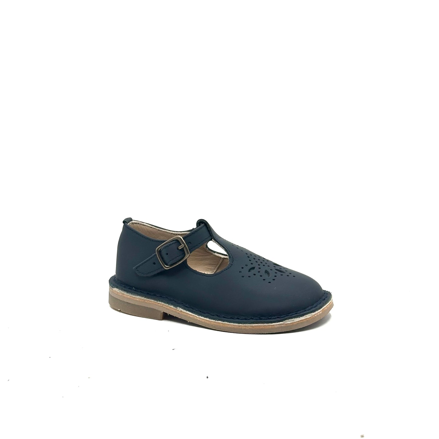 Lauve Navy Gum T-Strap