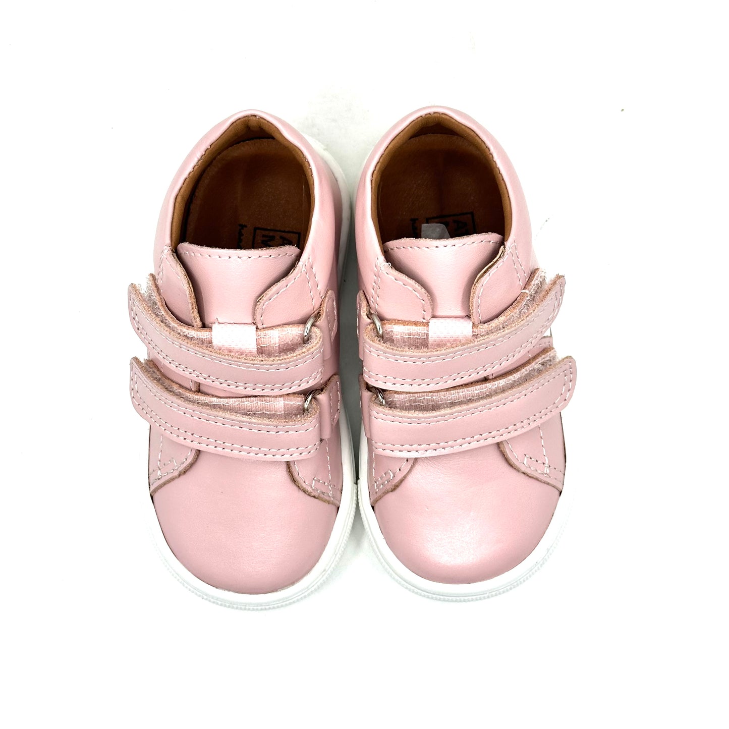 Atlanta Mocassin Pink Star Velcro Sneaker