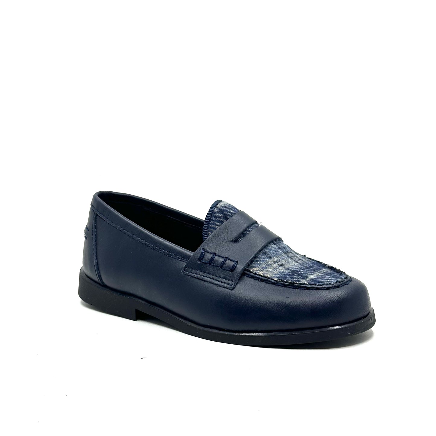 LMDI Navy Plaid Chunky Loafer