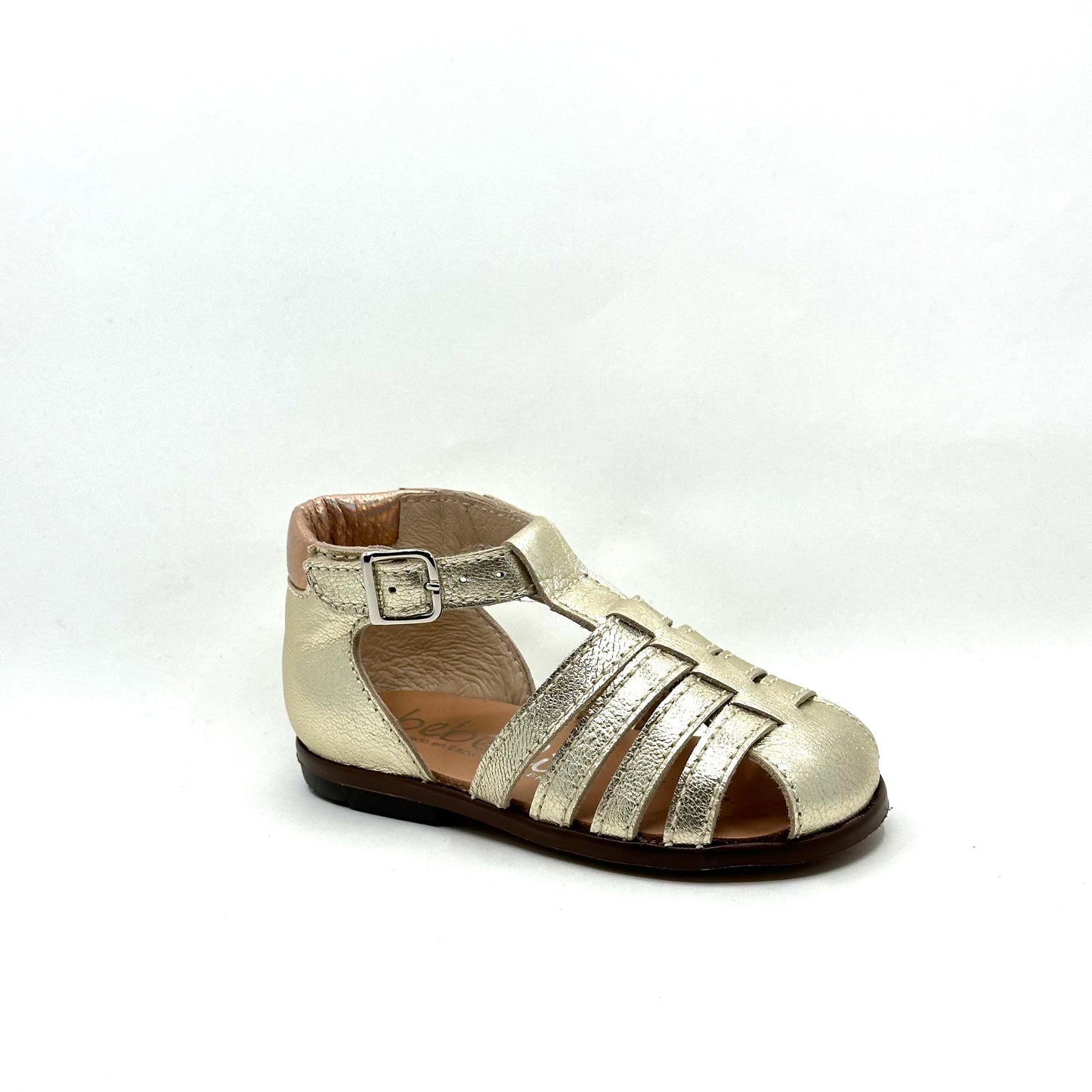 Beberlis Metallic Gold Fisherman Sandal