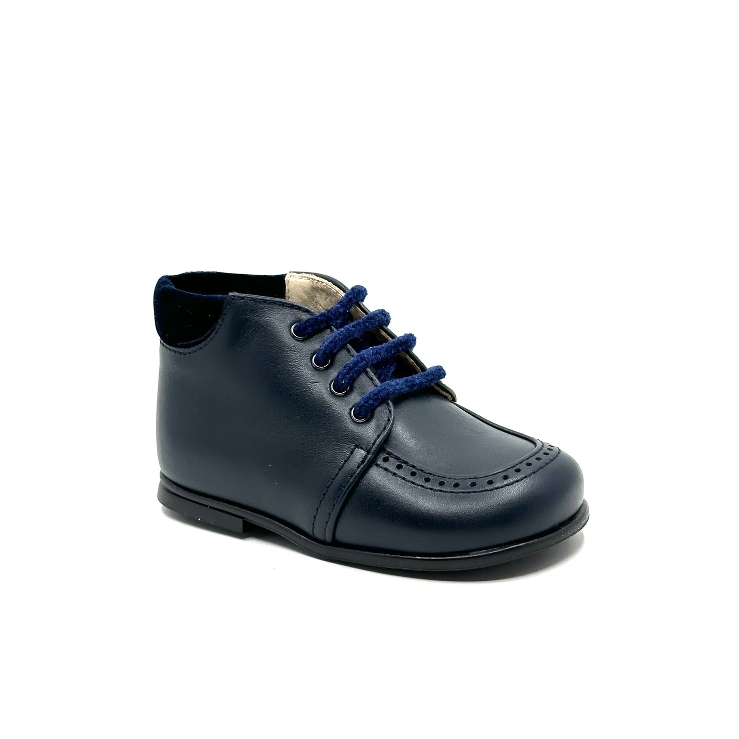 Beberlis Navy Blue Velvet Back First Walker