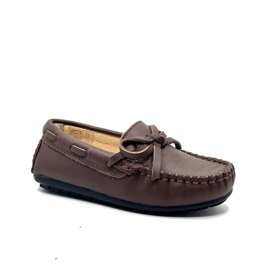 Perroquet Brown Leather Bow Loafer