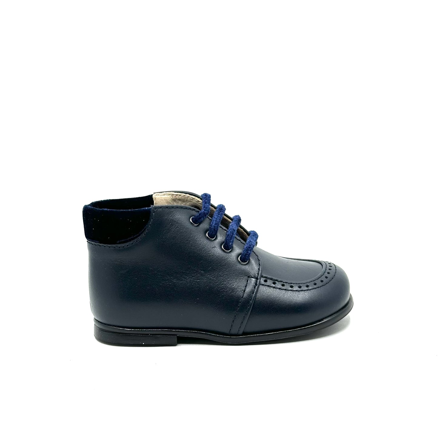 Beberlis Navy Blue Velvet Back First Walker