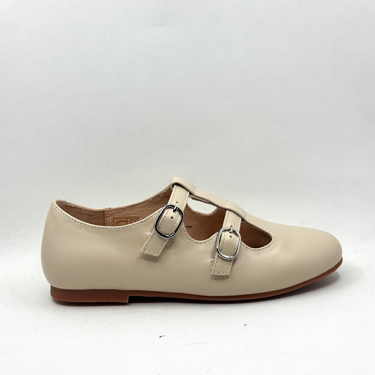 Perroquet Nude Pink Leather Double T-Strap