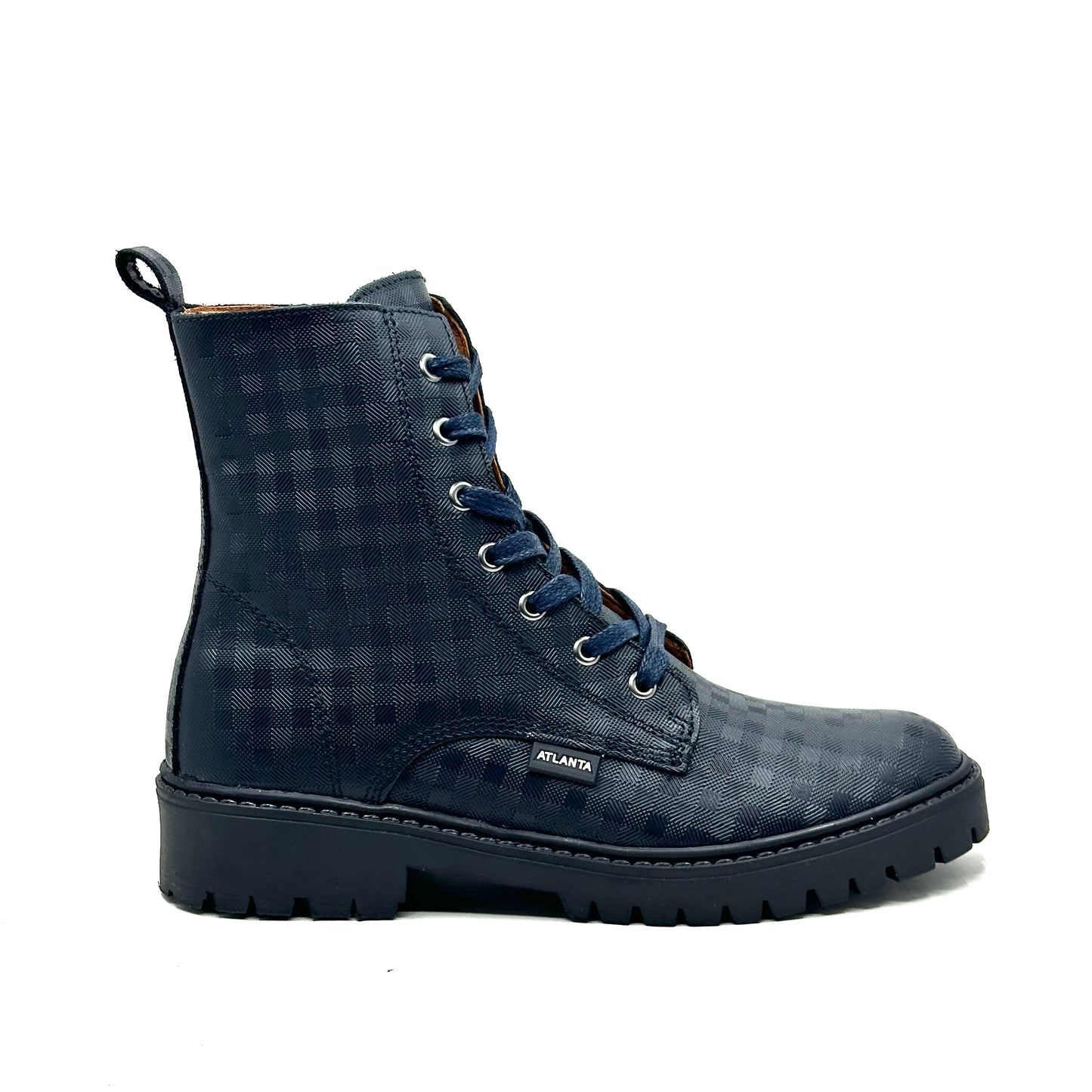 Atlanta Mocassin Navy Glace Press Boot