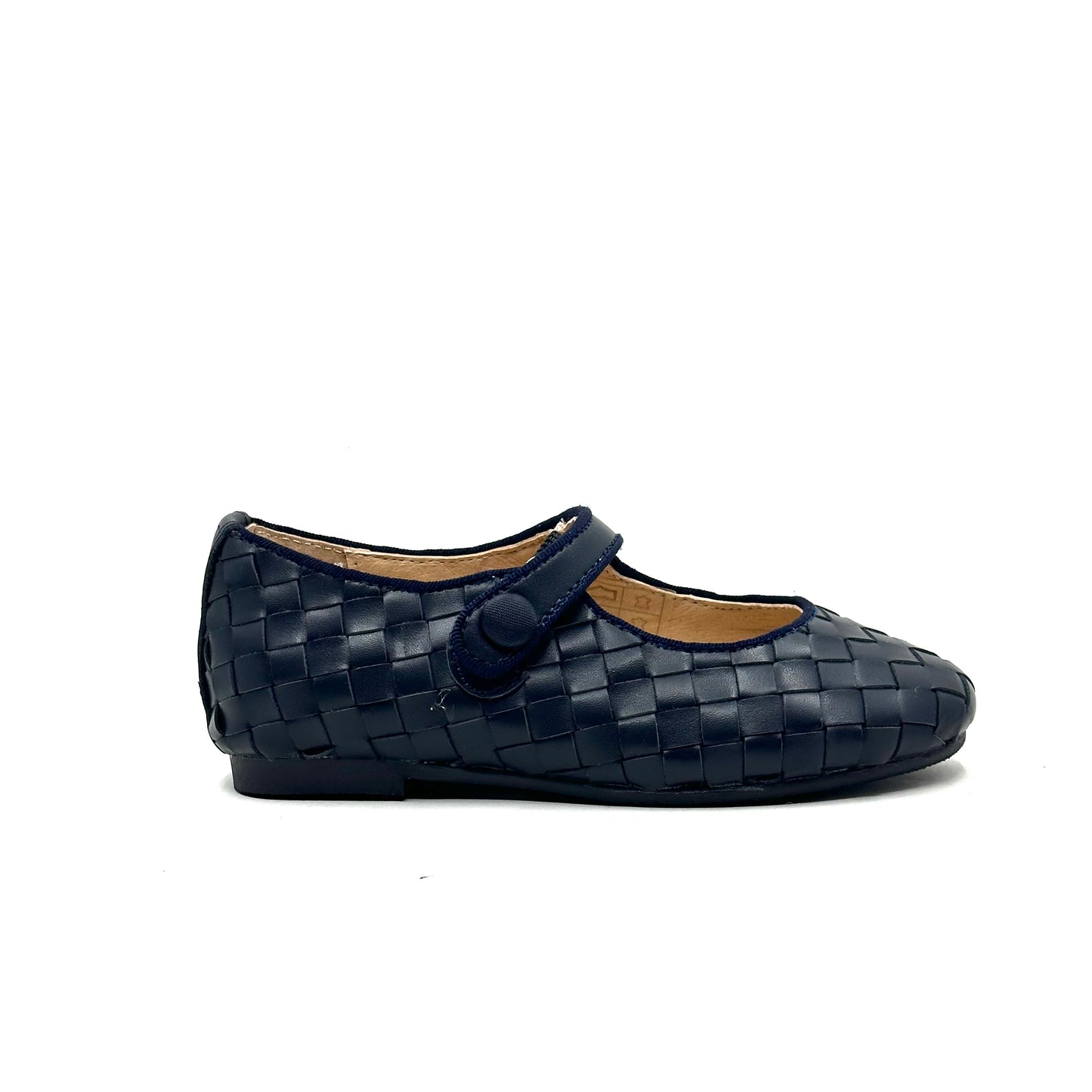 Perroquet Navy Basketweave Mary Jane