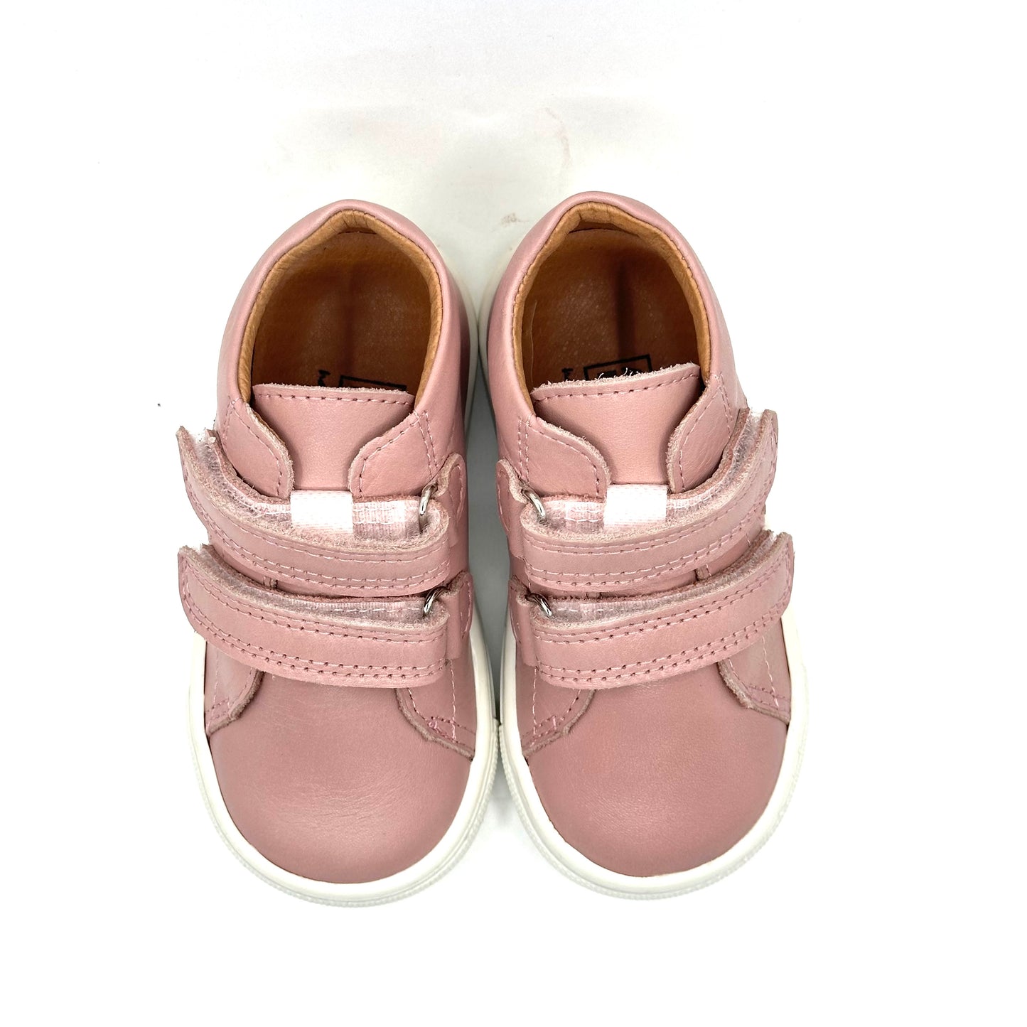 Atlanta Mocassin Rose Pink Heart Velcro Sneaker