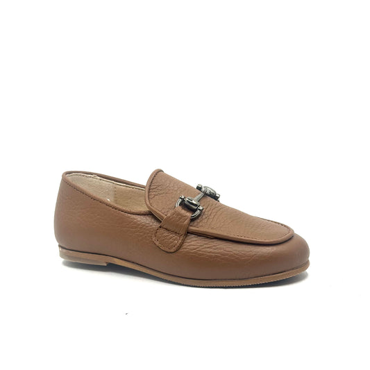 Blublonc Camel Buckle Slip-On Loafer