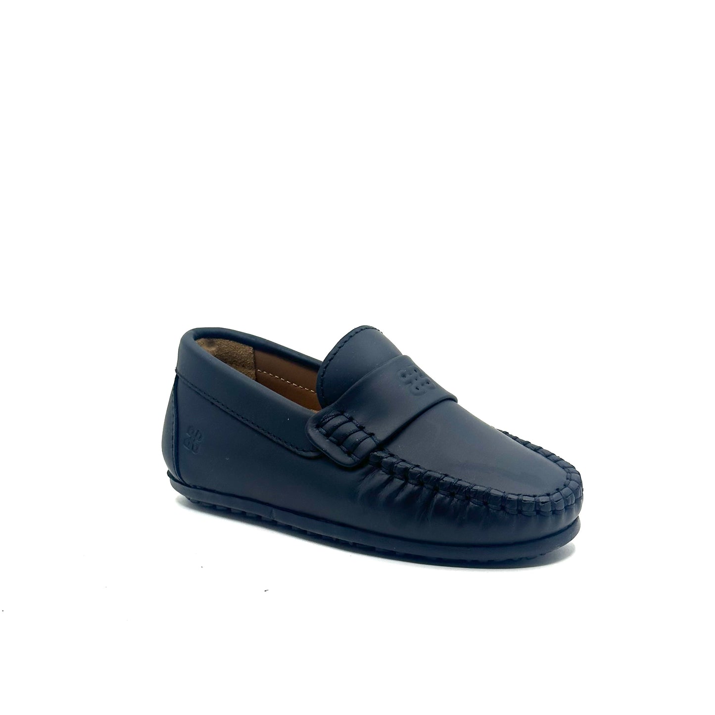 Porte Dark Navy Gum Leather Loafer