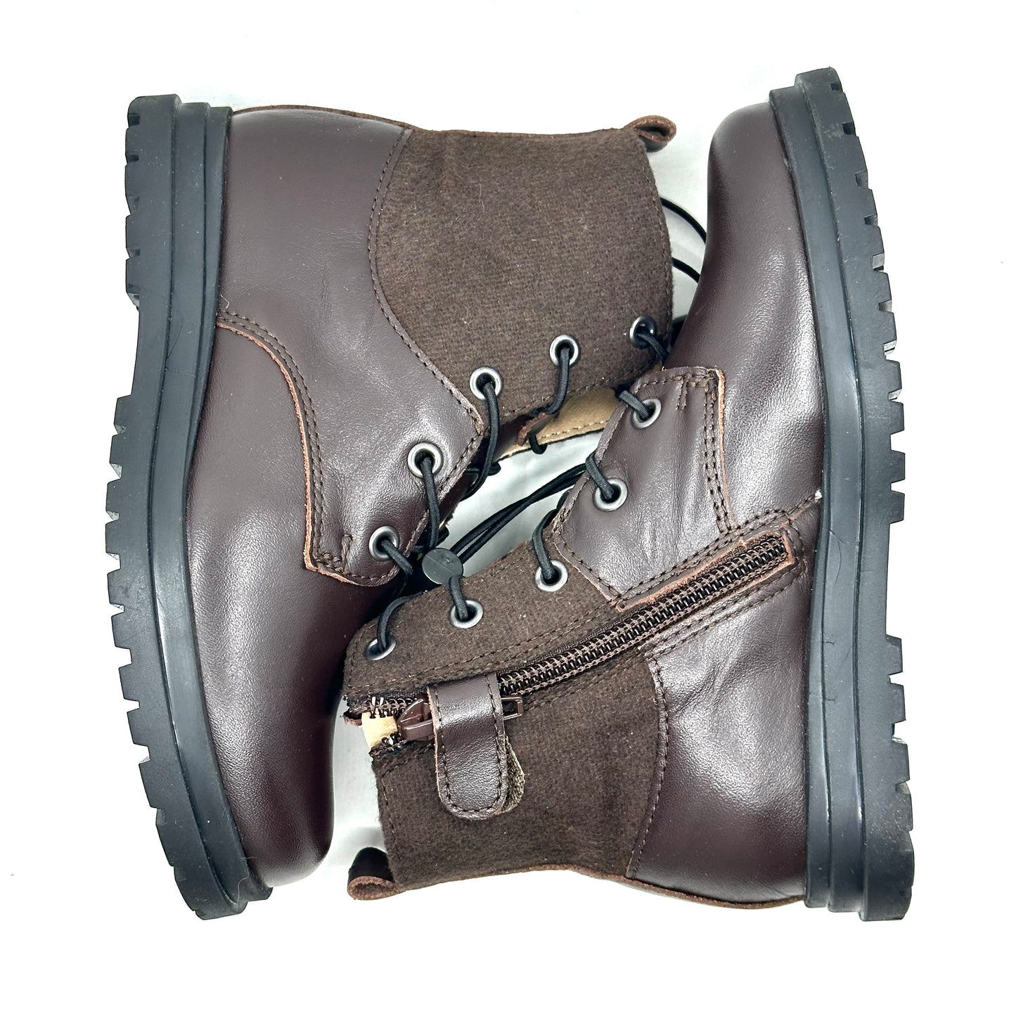Porte Brown Leather and Seude Boot