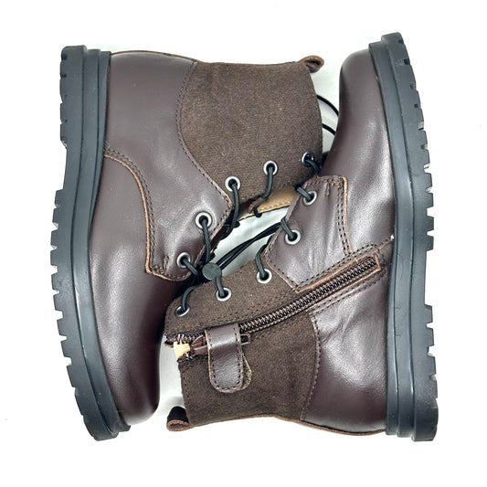 Porte Brown Leather and Seude Boot