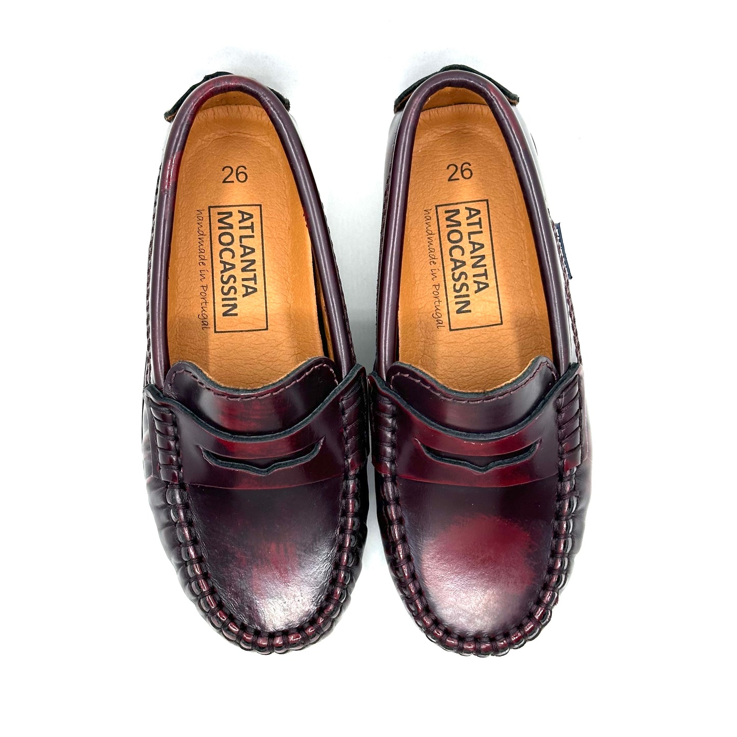 Atlanta Mocassin Polished Burgundy Loafer