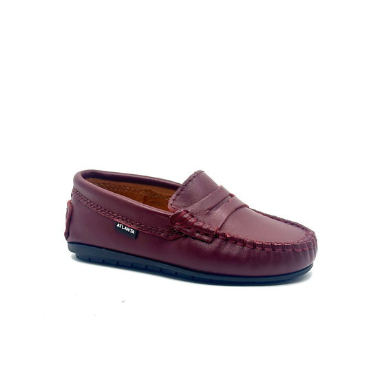 Atlanta Mocassin Smooth Burgundy Penny Loafer