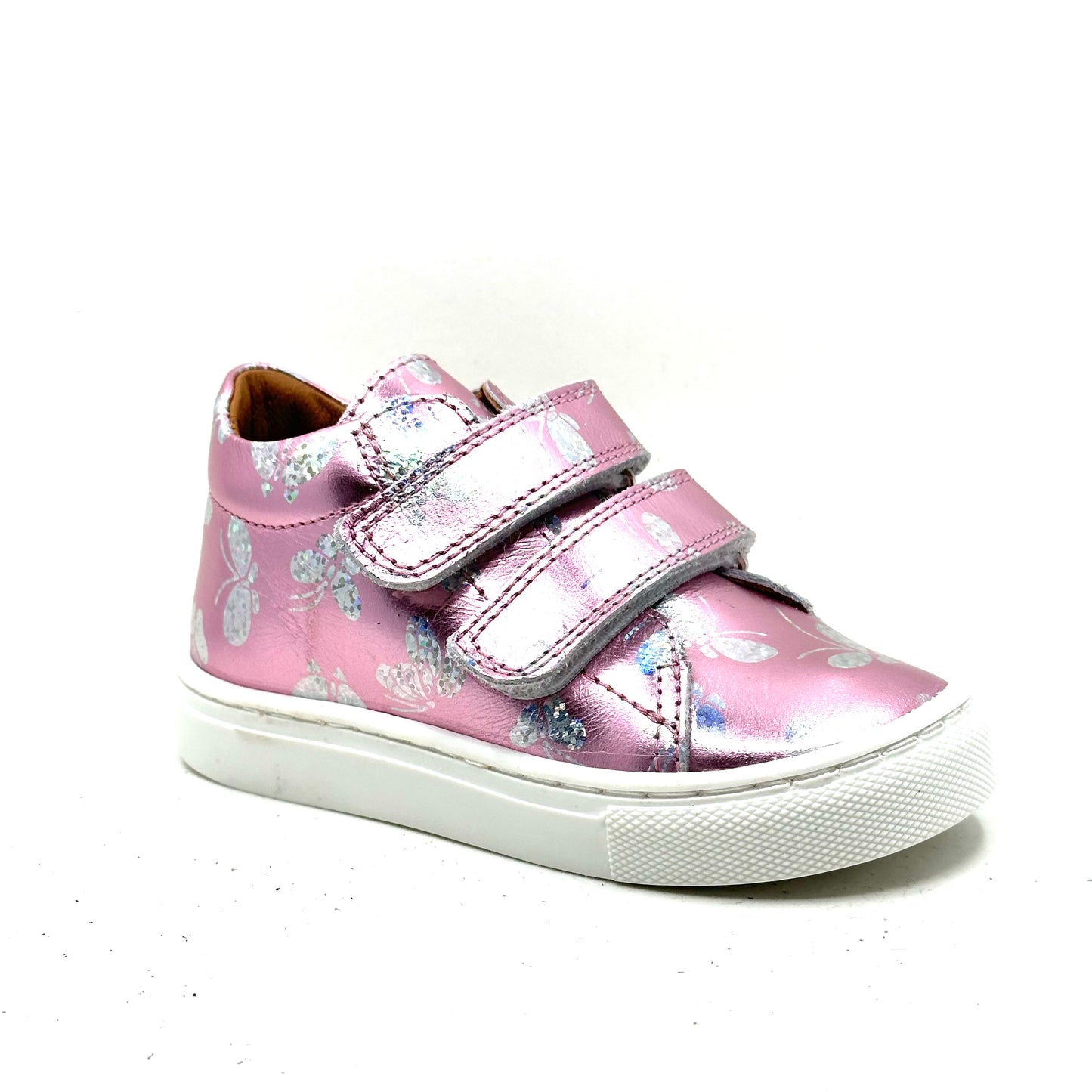 Atlanta Mocassin Metallic Rose Velcro Sneaker