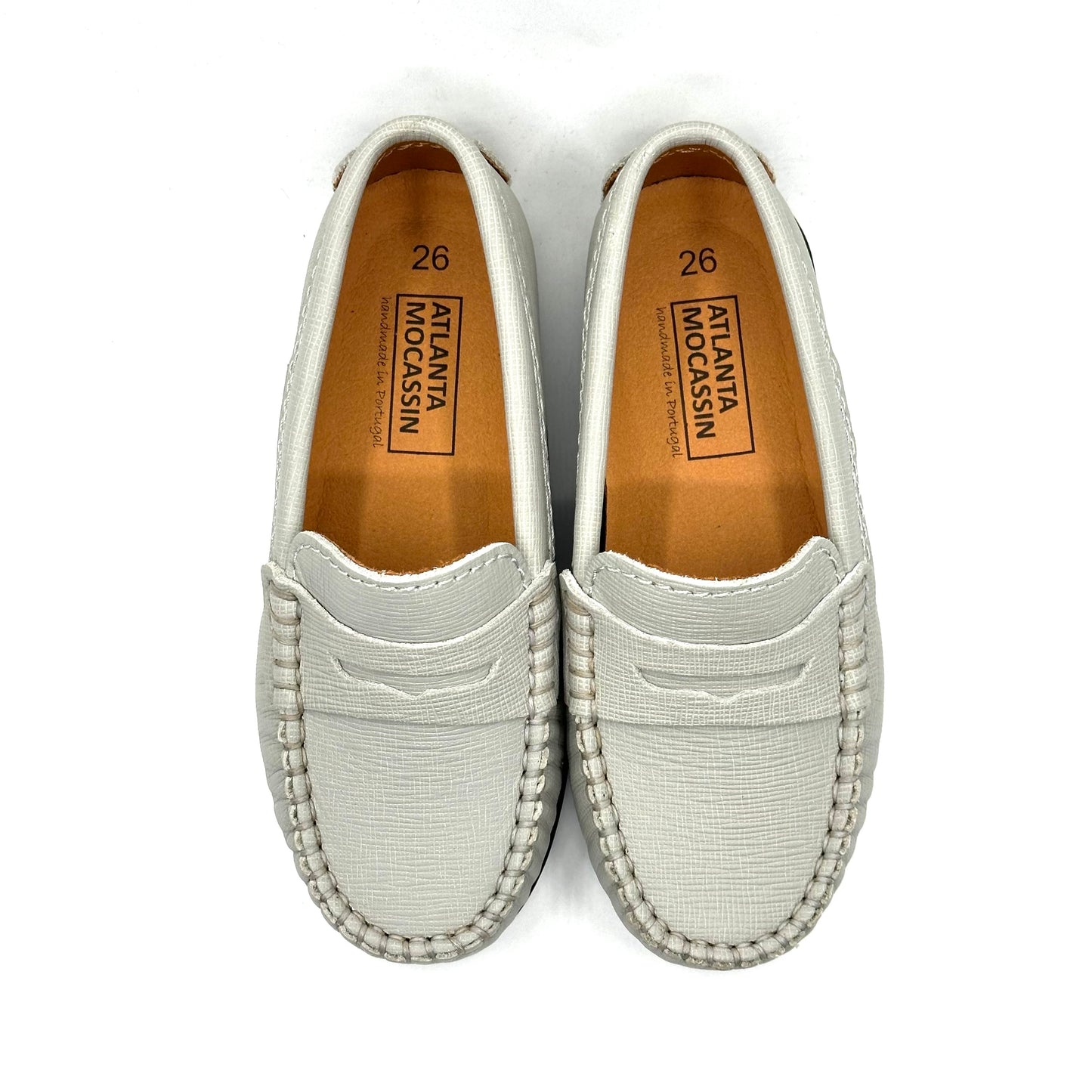 Atlanta Mocassin Grey Stone Safiano Loafer