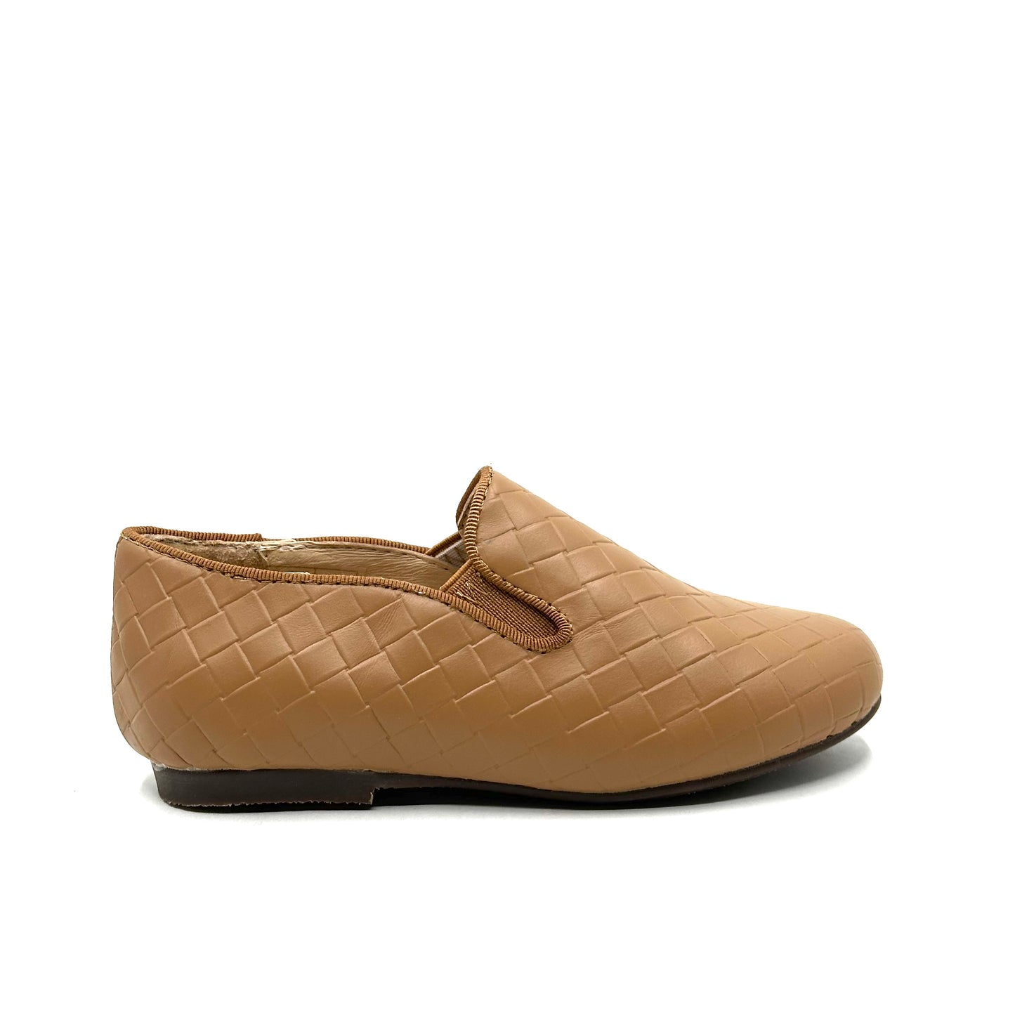 Perroquet Caramel Basketweave Smoking Loafer