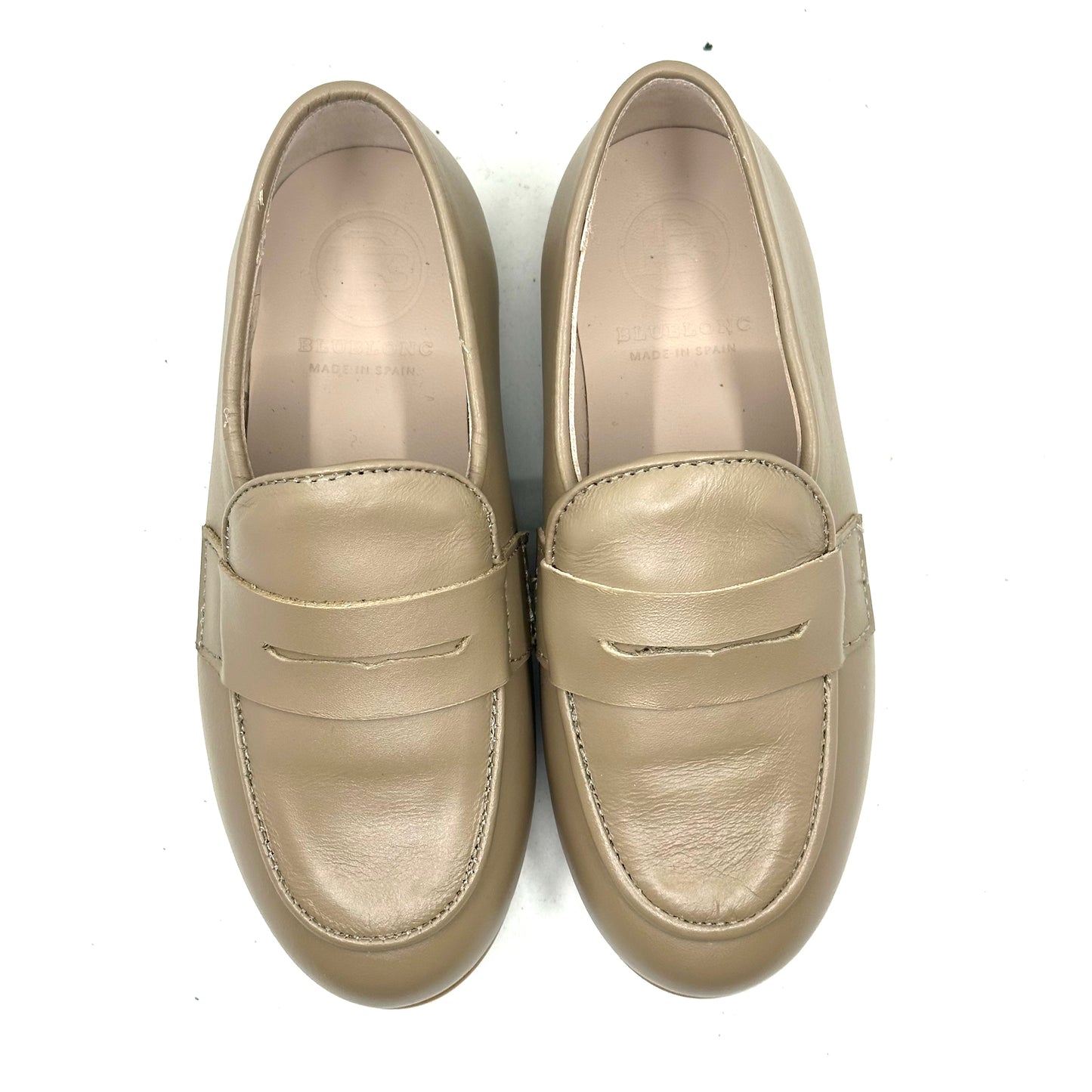 Blublonc Taupe Penny Slip-On Loafer