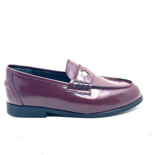 LMDI Burgundy Star Chunky Loafer