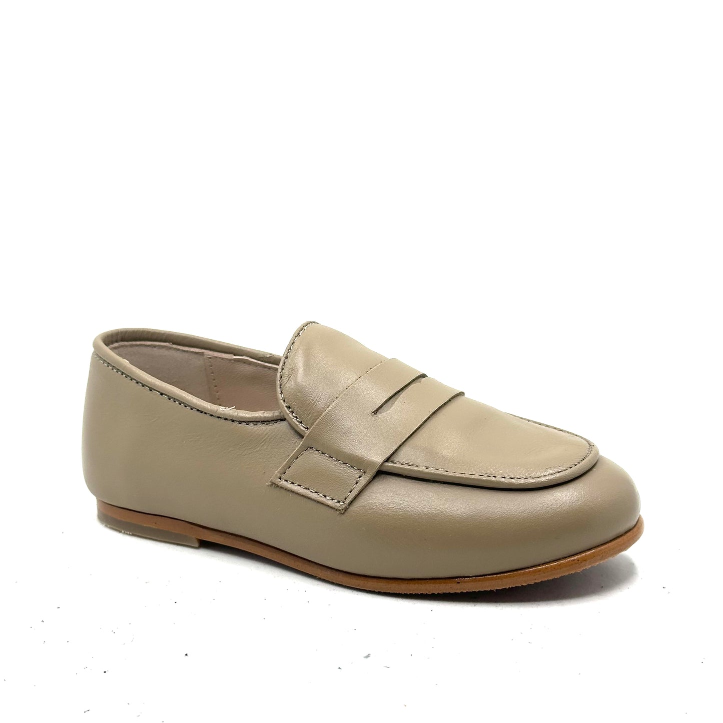 Blublonc Taupe Penny Slip-On Loafer