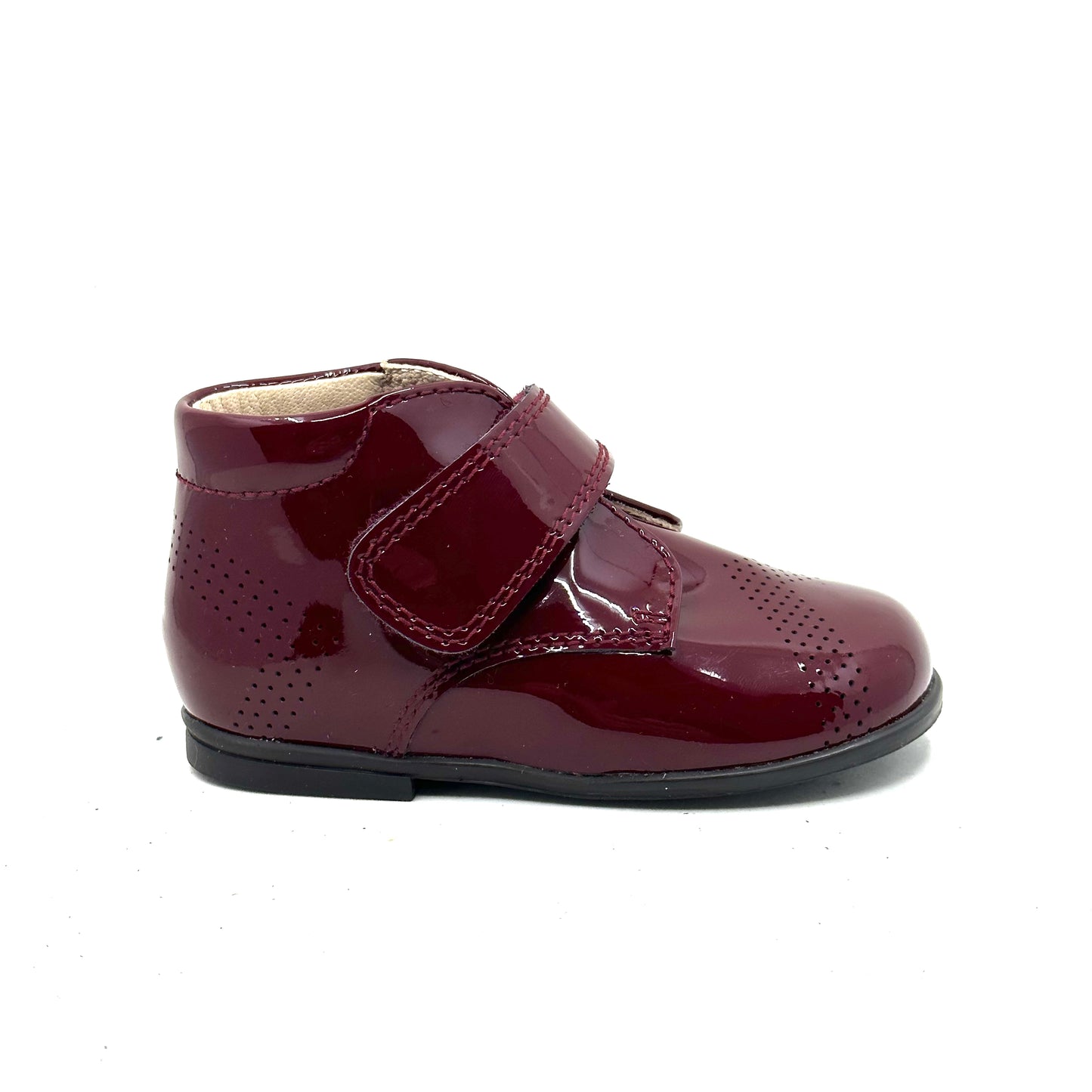 Beberlis Red Patent Baby Bootie