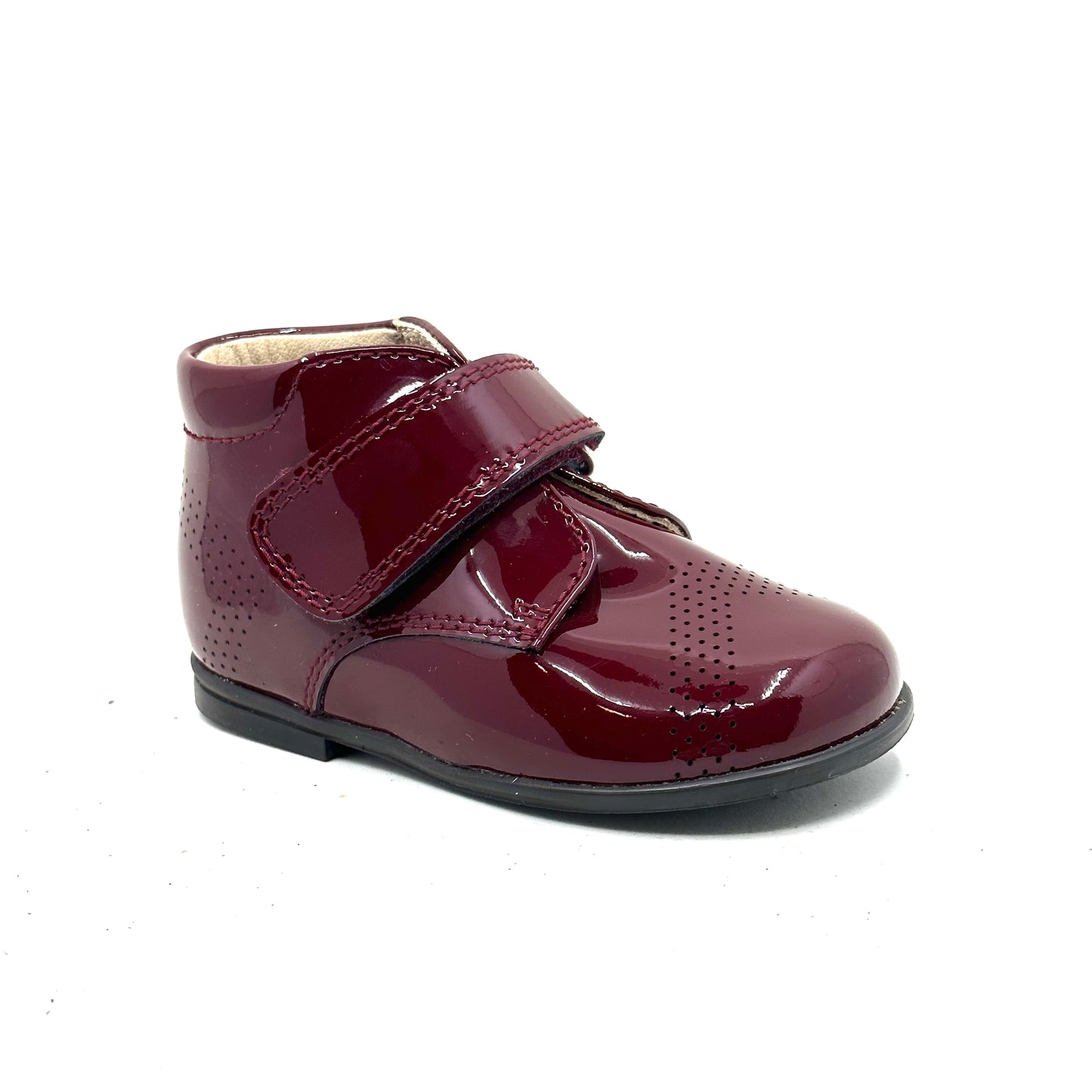 Beberlis Red Patent Baby Bootie