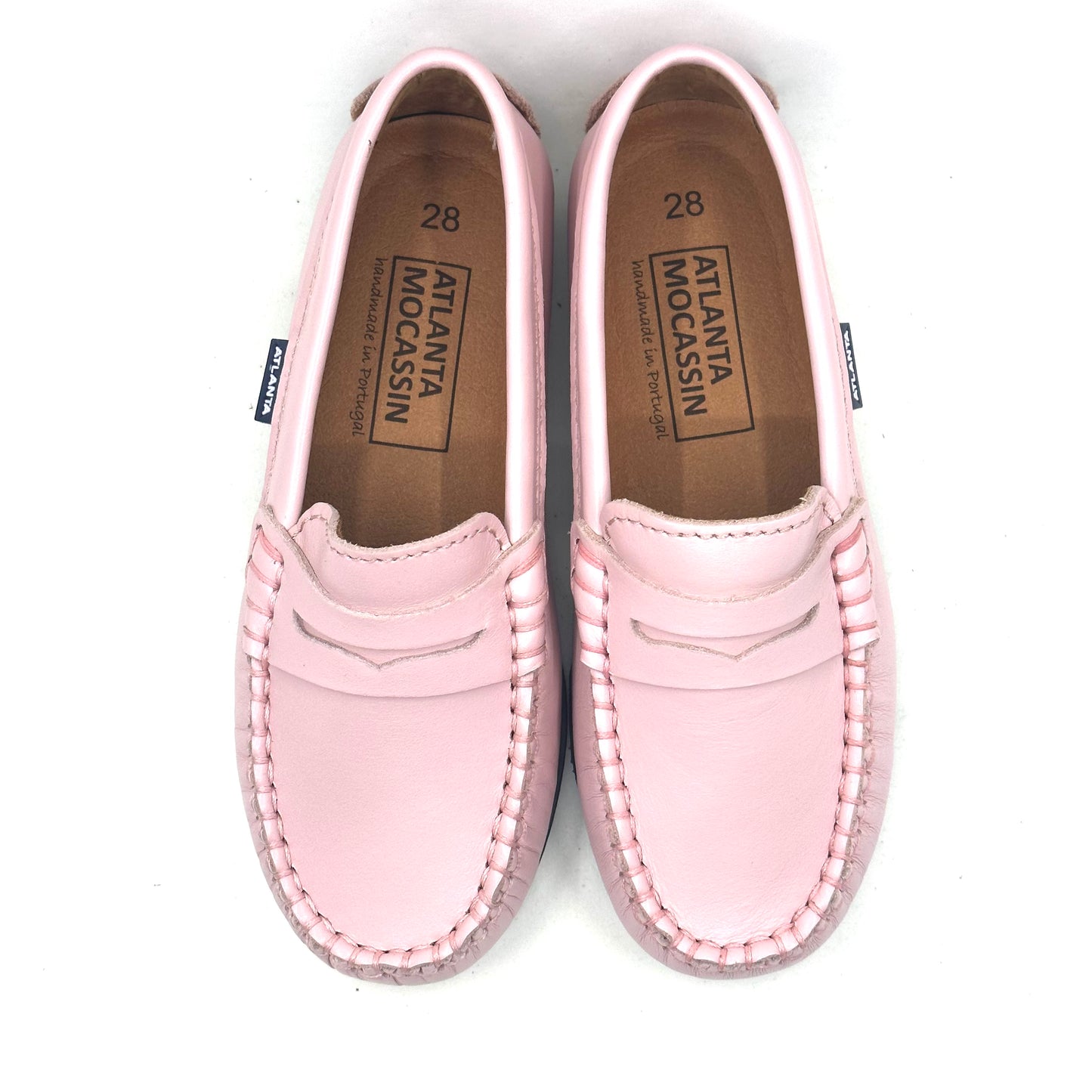 Atlanta Mocassin Pink Smooth Penny Loafer