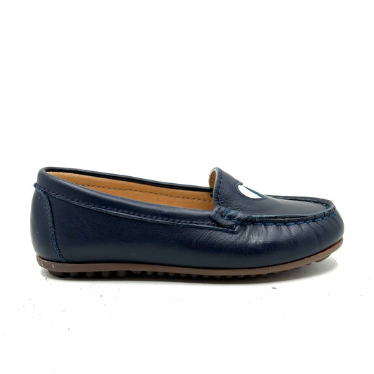 LMDI Navy White Heart Loafer