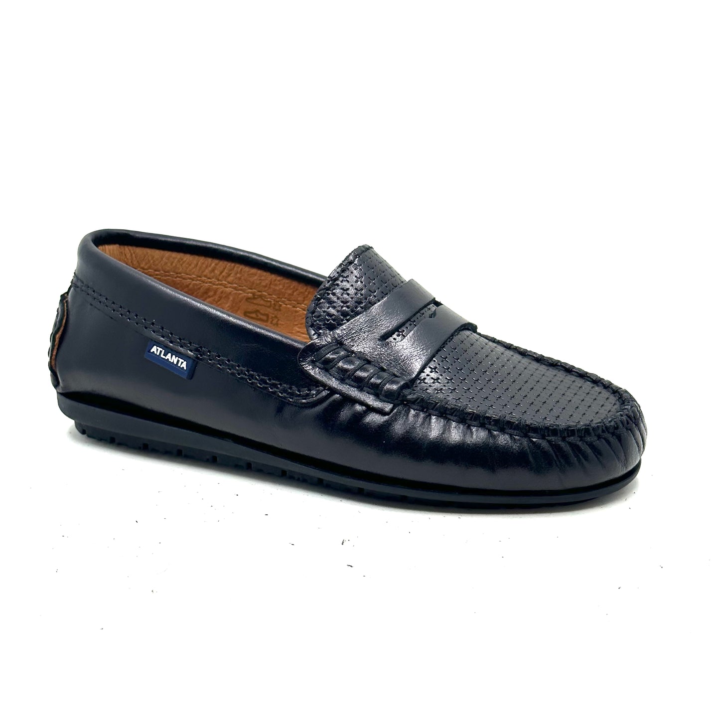 Atlanta Mocassin Black Antik Penny Loafer