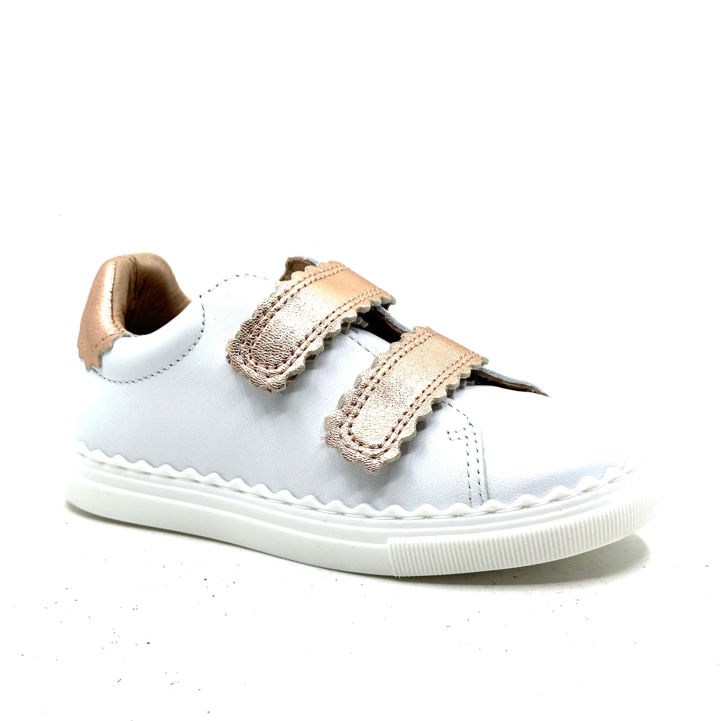 Porte Rose Gold Double Velcro Sneaker