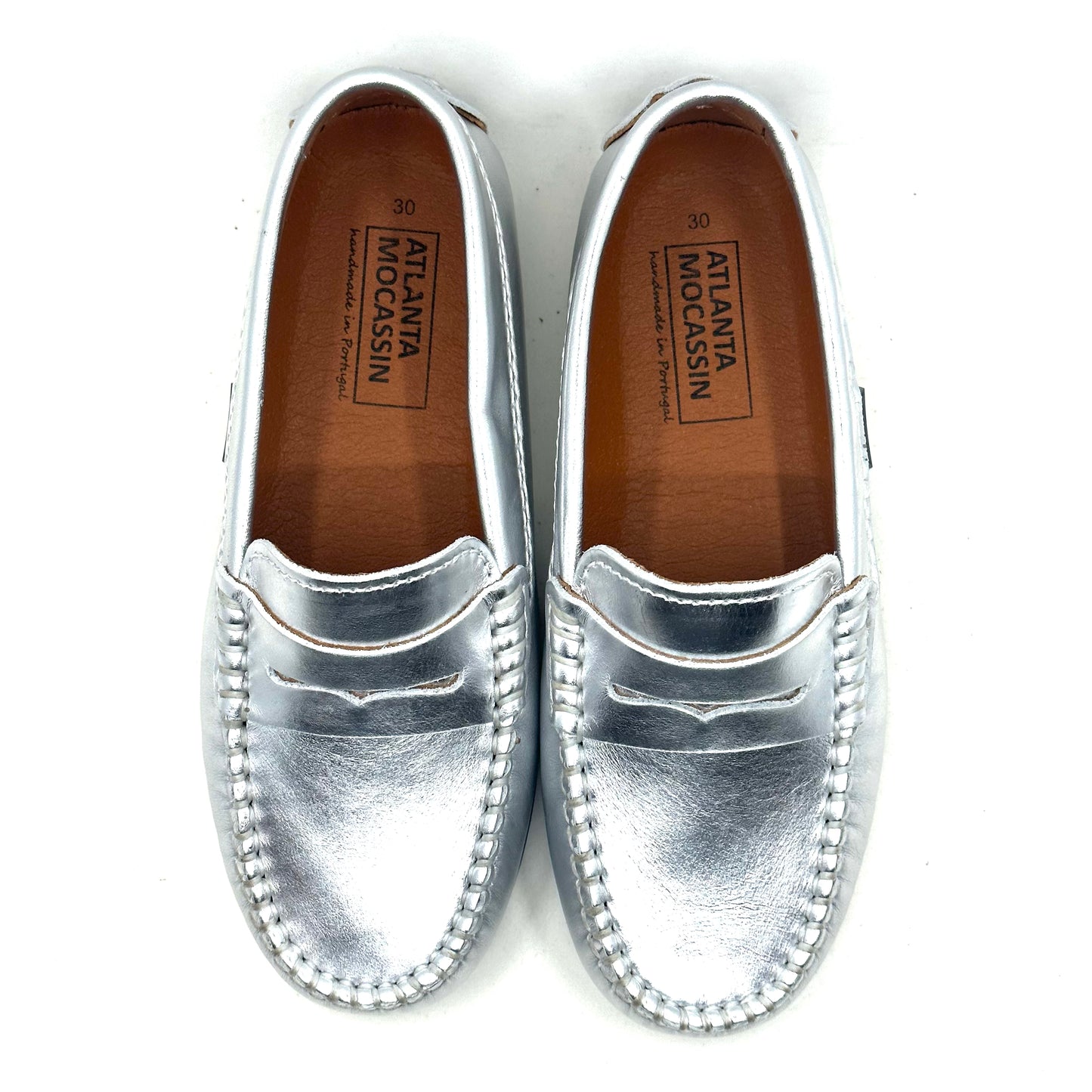 Atlanta Mocassin Silver Penny Loafer