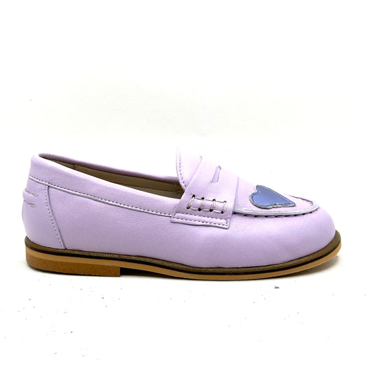 LMDI Navy Heart Purple Loafer