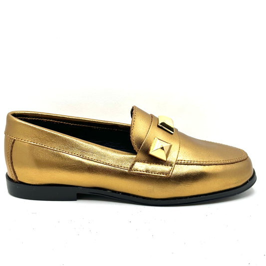 Blublonc Gold Stud Loafer