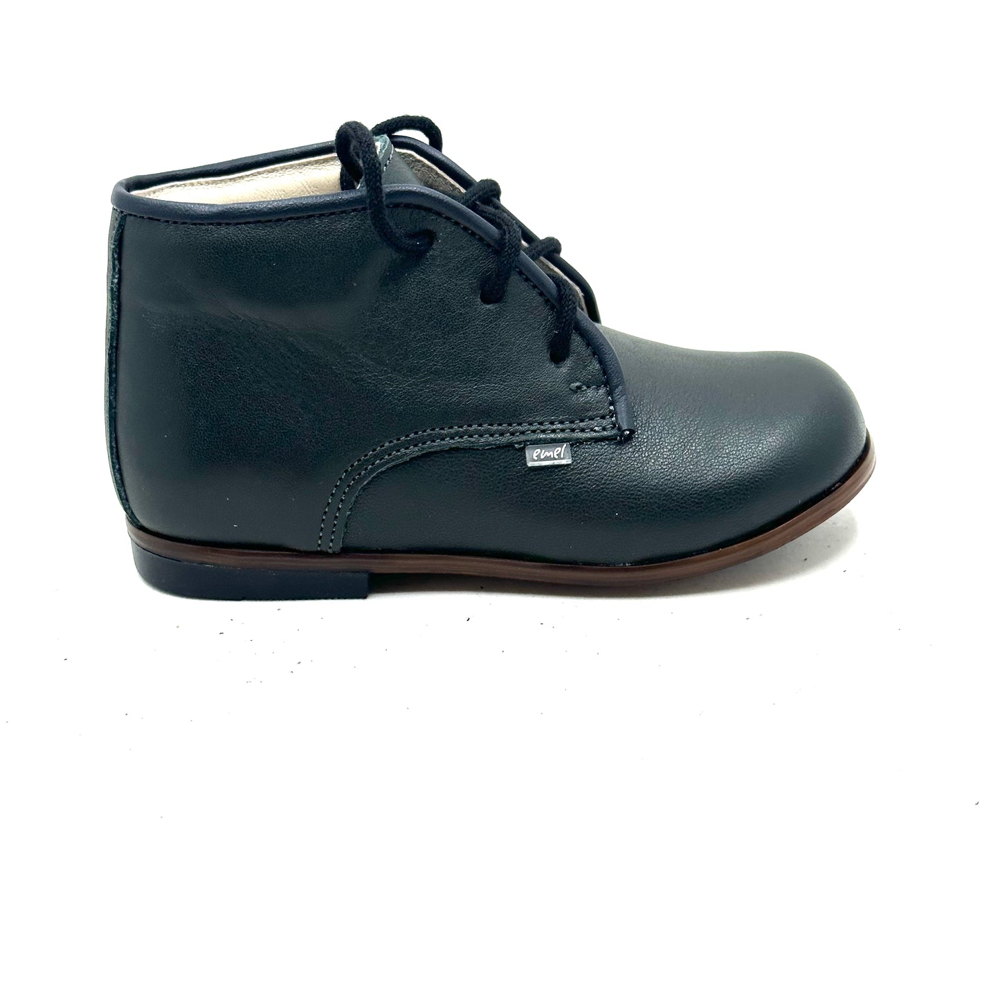 Emel Forest Green Leather Baby Bootie