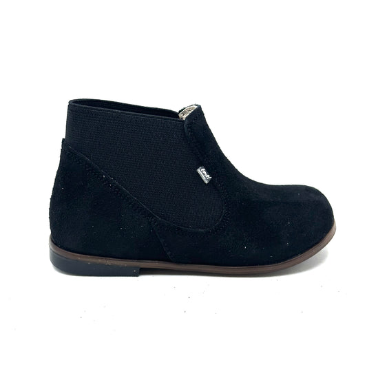 Emel Black Suede Elastic Baby Bootie