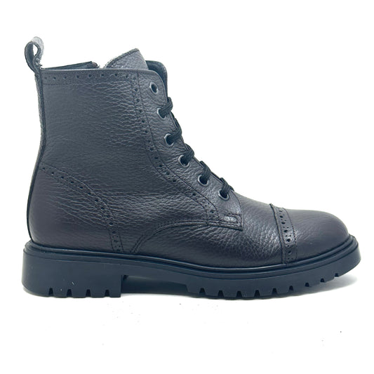 Blublonc Dark Brown Leather Boot
