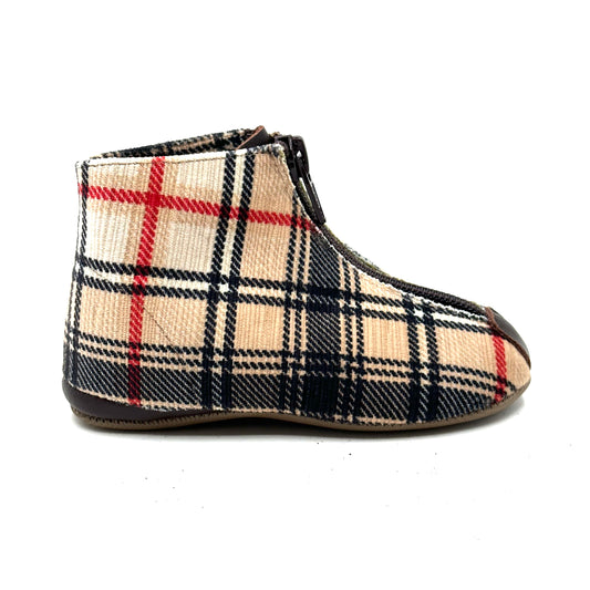 Pepe Suede Plaid Bootie